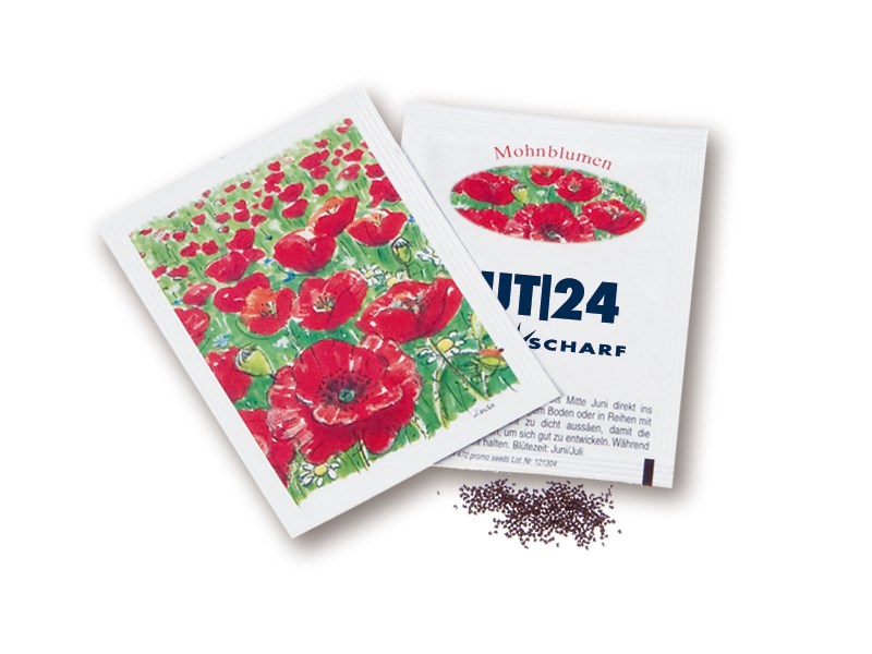 Samentüten Country Garden - Mohn (inkl. Druck)