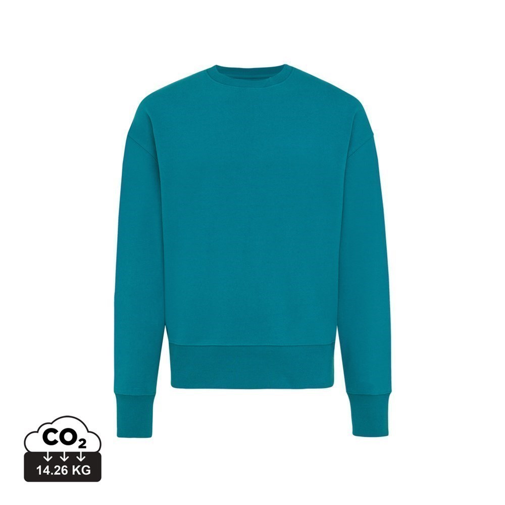 Iqoniq Kruger Relax-Rundhals-Sweater aus recycelt. Baumwolle