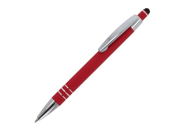 Kugelschreiber Athen Metall gummiert