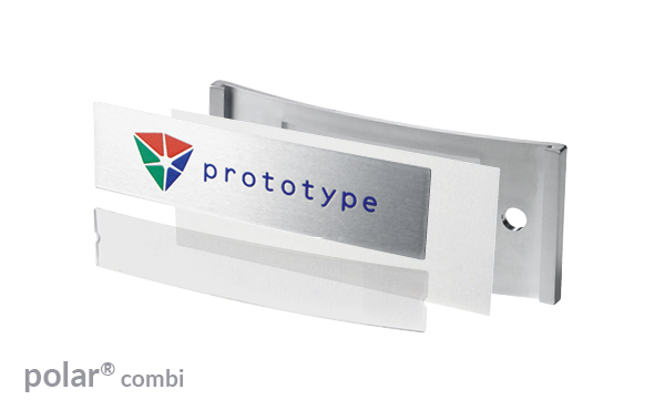 Namensschild polar® alu-print