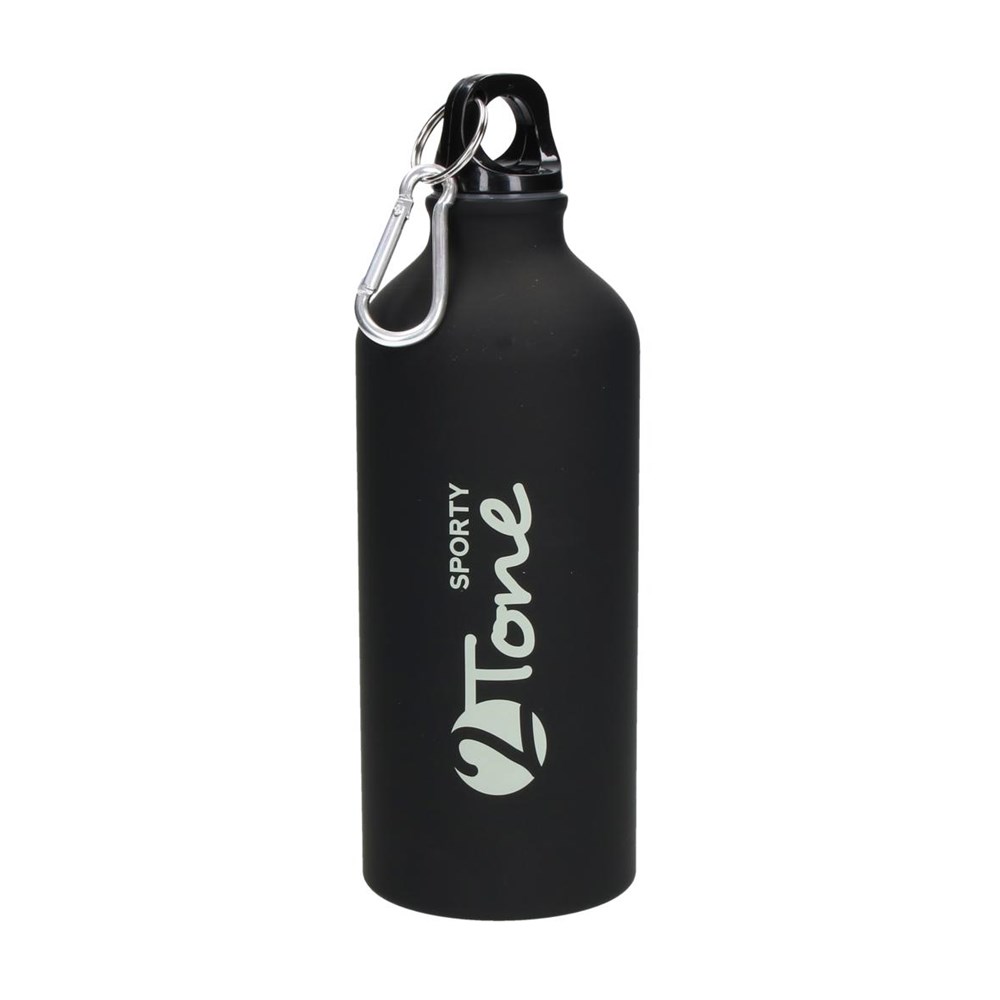 Aluminiumflasche "Sporty-2Tone" schwarz 0,6 l