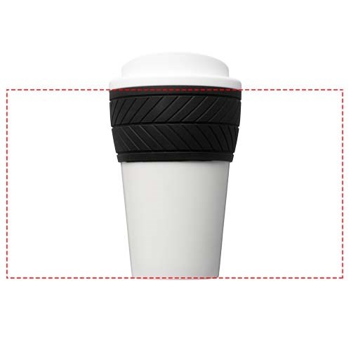 Brite-Americano® 350 ml Isolierbecher mit Schutzring Reifen-Design