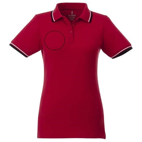 Fairfield Poloshirt mit weißem Rand für Damen