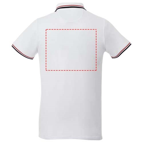 Fairfield Poloshirt mit weißem Rand für Herren