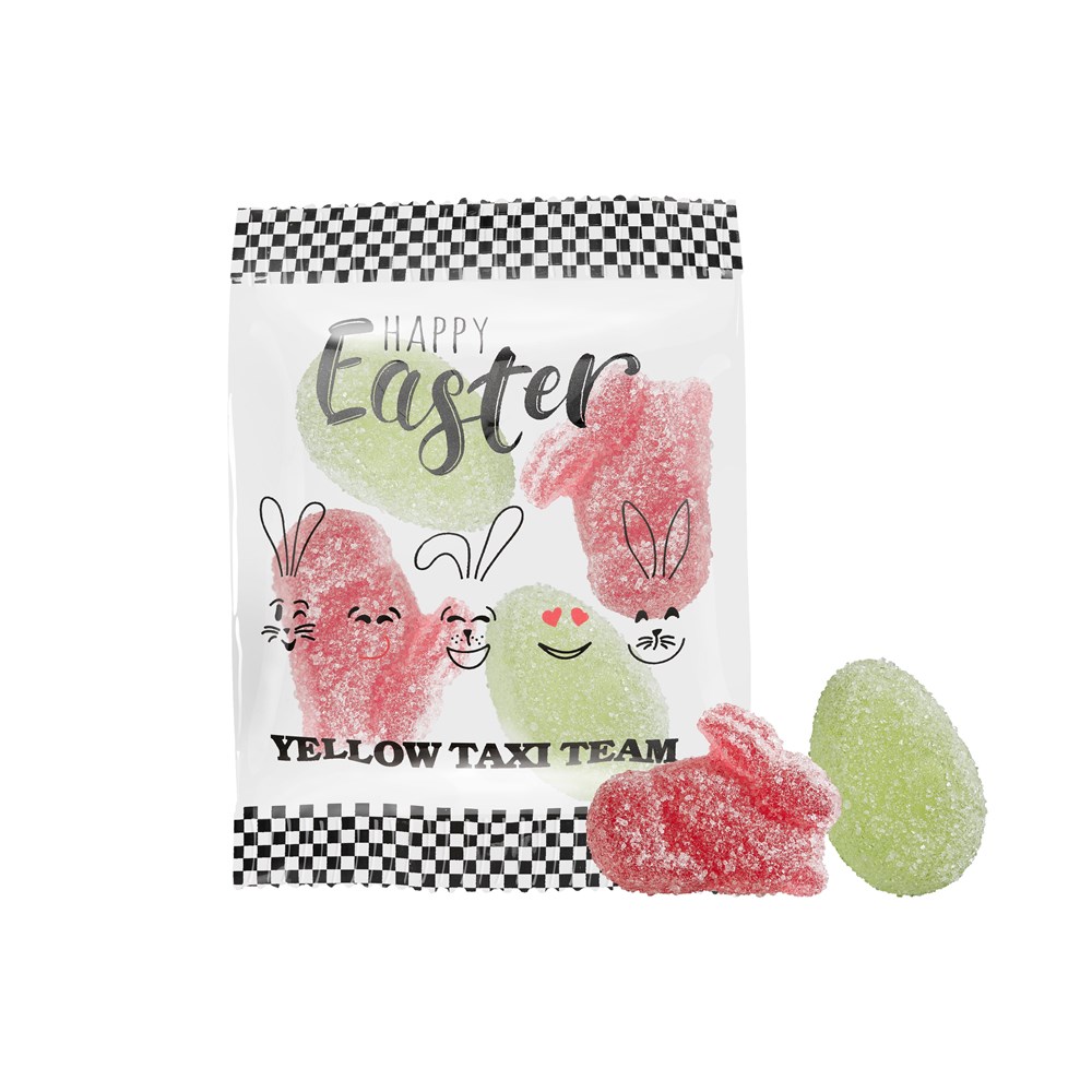 Weiße Tüte Ostersüßigkeiten vegan