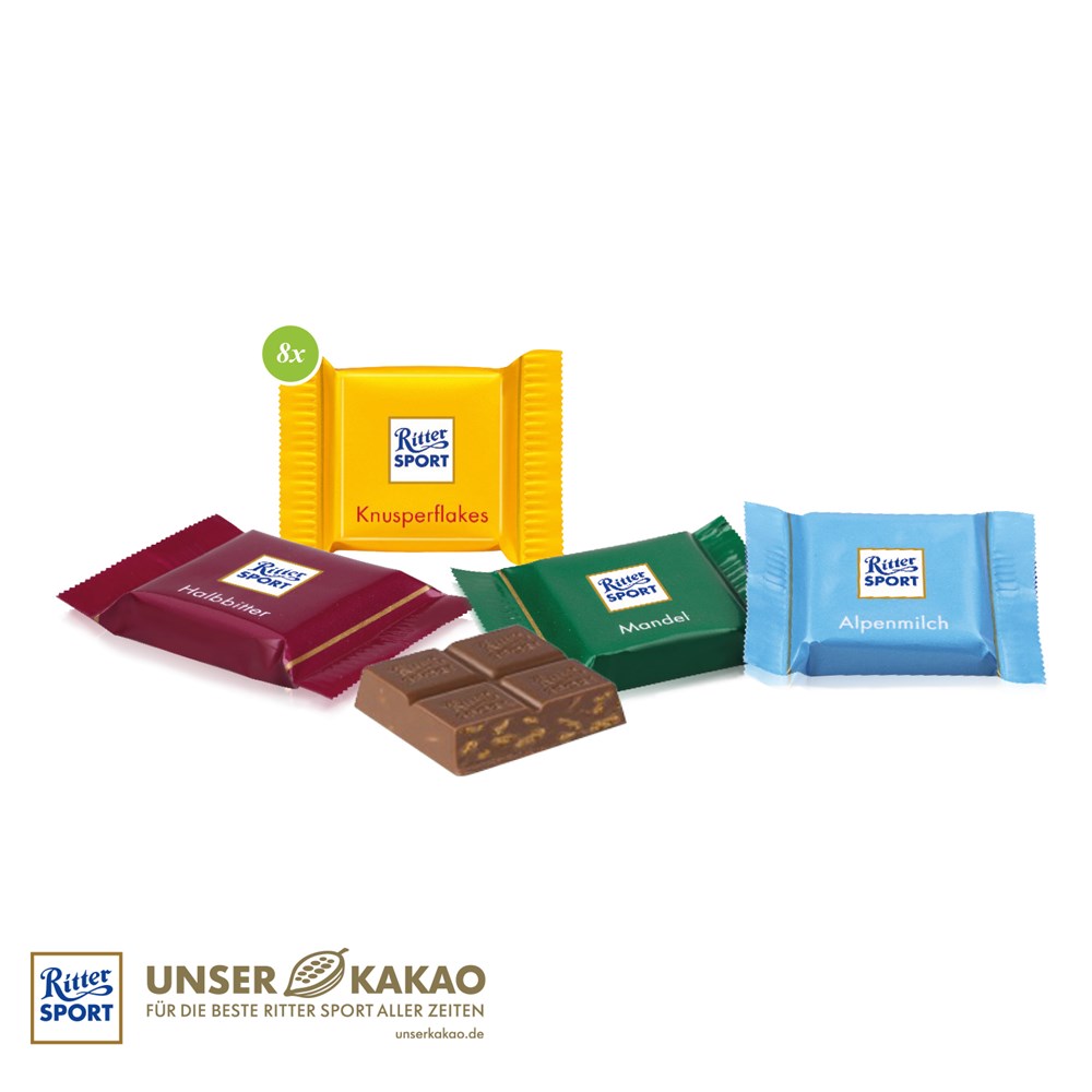 Ritter SPORT Schokotäfelchen in Präsentbox, Klimaneutral, FSC®