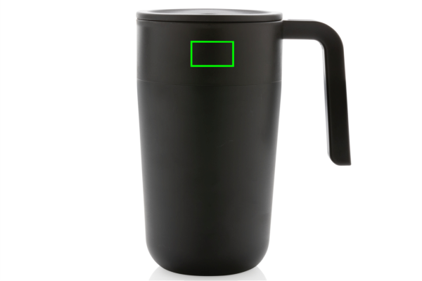 GRS recycelte PP und Stainless Steel Tasse mit Griff