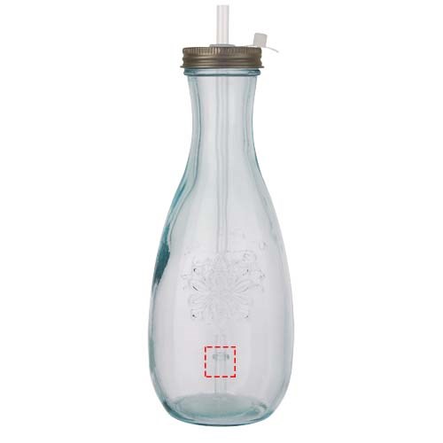 Polpa Flasche mit Trinkhalm aus recyceltem Glas 