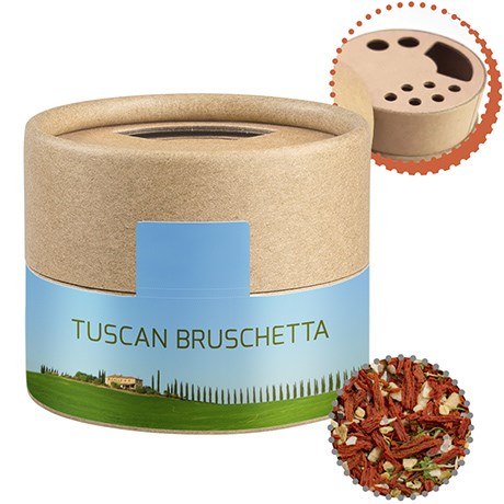 Gewürzmischung Toskanische Bruchetta, ca. 28g, Biologisch abbaubarer Eco Pappstreuer Mini