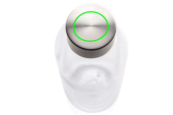 Auslaufsichere Trinkflasche mit Metalldeckel