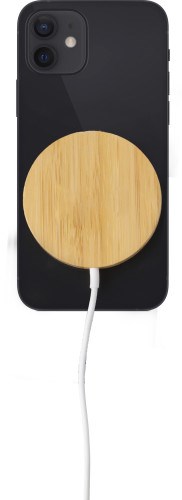 Wireless-Ladegerät aus Bambus Riaz