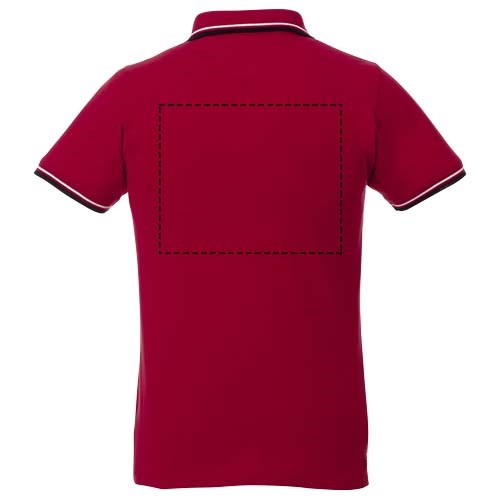 Fairfield Poloshirt mit weißem Rand für Herren