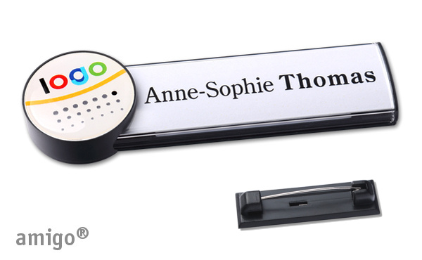 Namensschild amigo® circle doming Namensschild amigo® circle doming