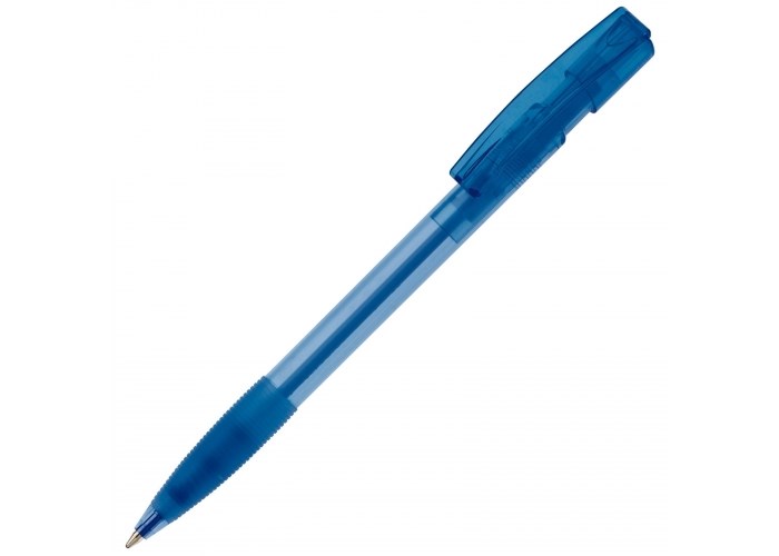 Kugelschreiber Nash Transparent mit Gummigriff