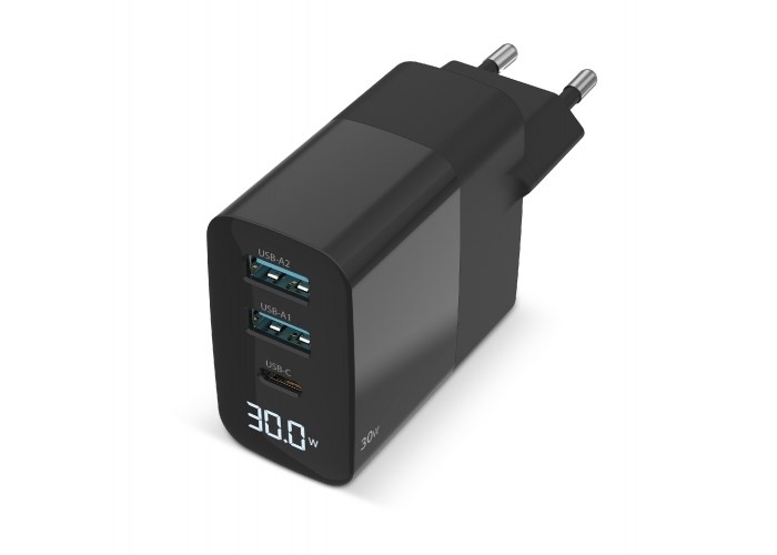 Sitecom CH-1001 30W GaN Power Delivery Wall Charger with LED display