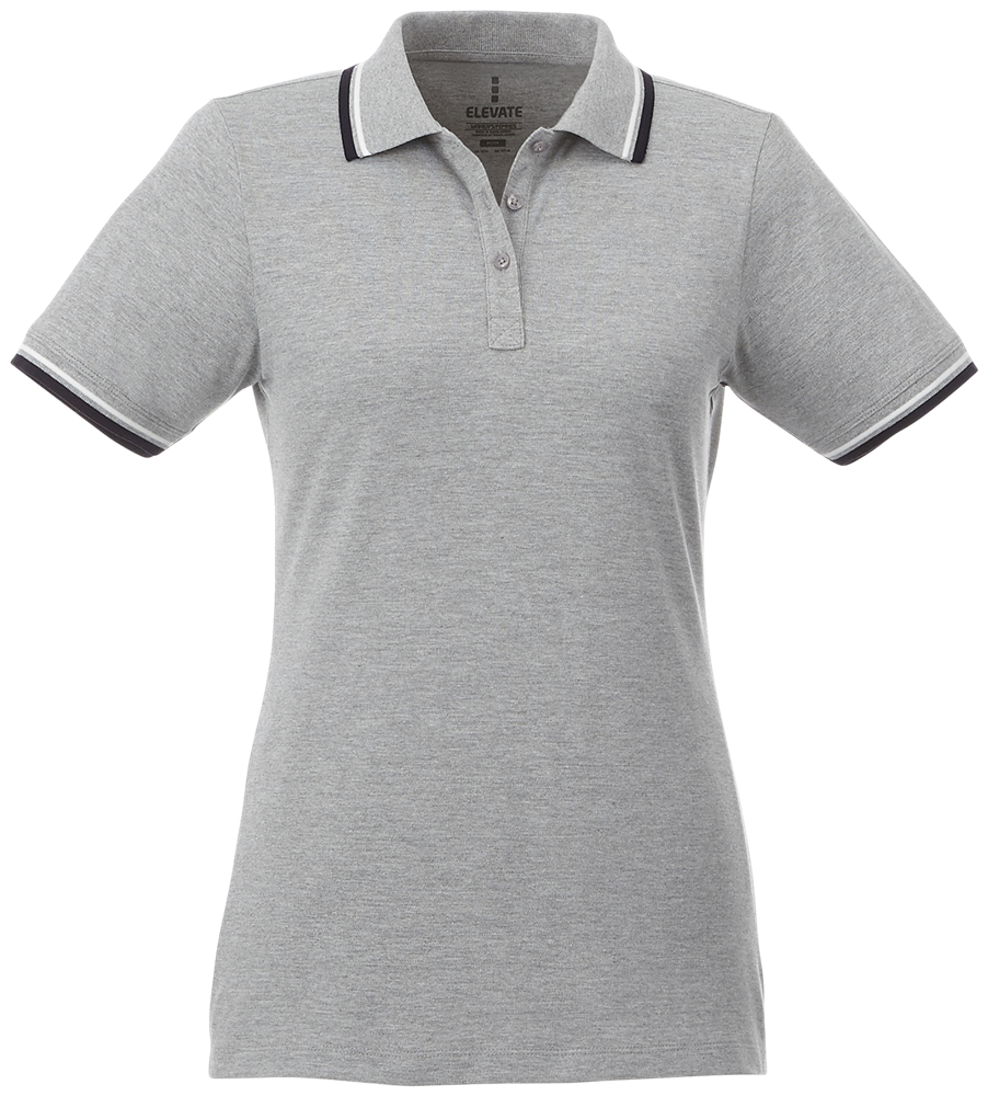 Fairfield Poloshirt mit weißem Rand für Damen
