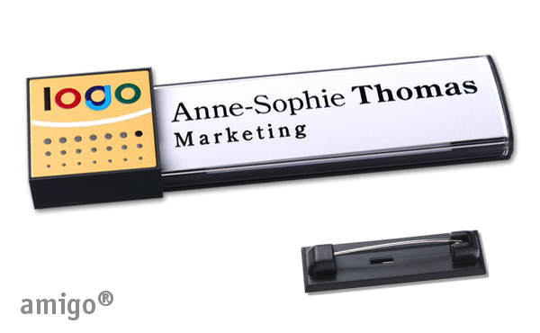 Namensschild amigo® square alu-print