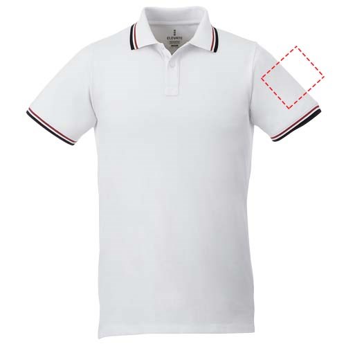Fairfield Poloshirt mit weißem Rand für Herren