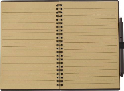 Notizbuch und Kugelschreiber aus Kaffeefaser Clive