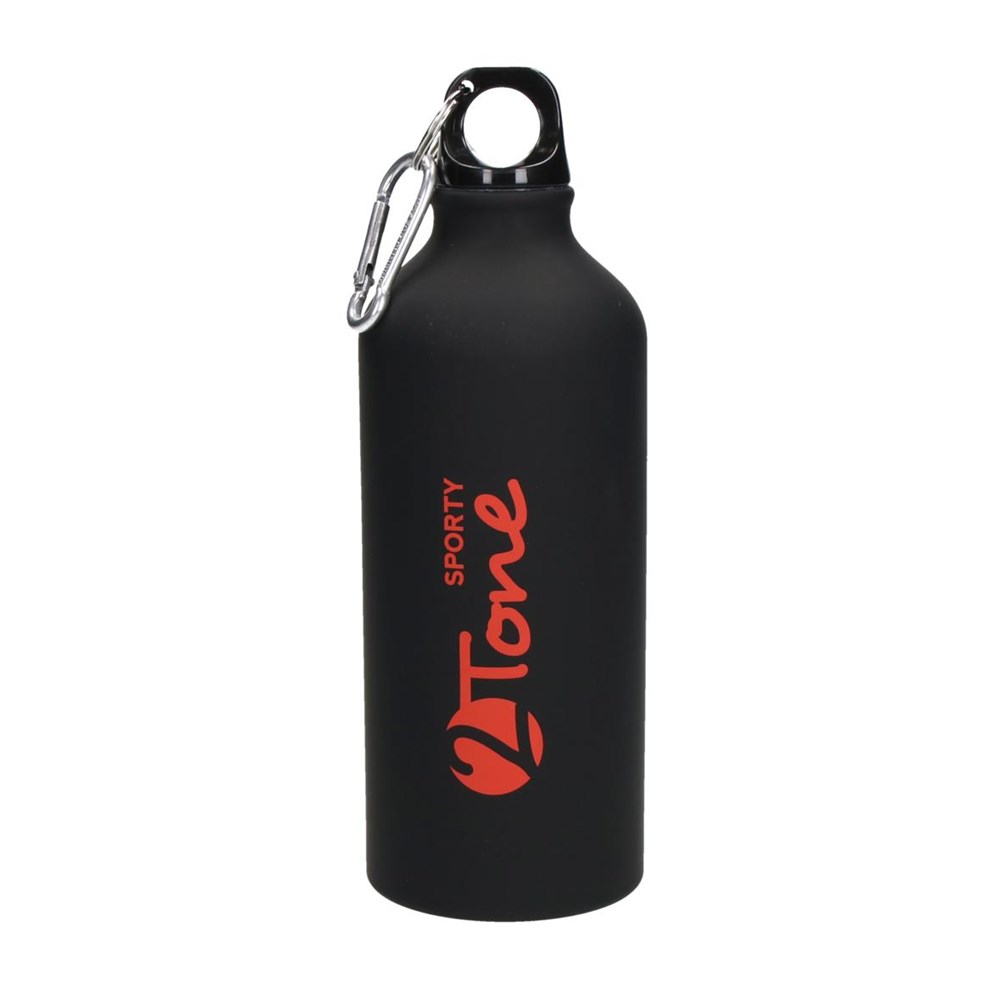 Aluminiumflasche "Sporty-2Tone" schwarz 0,6 l