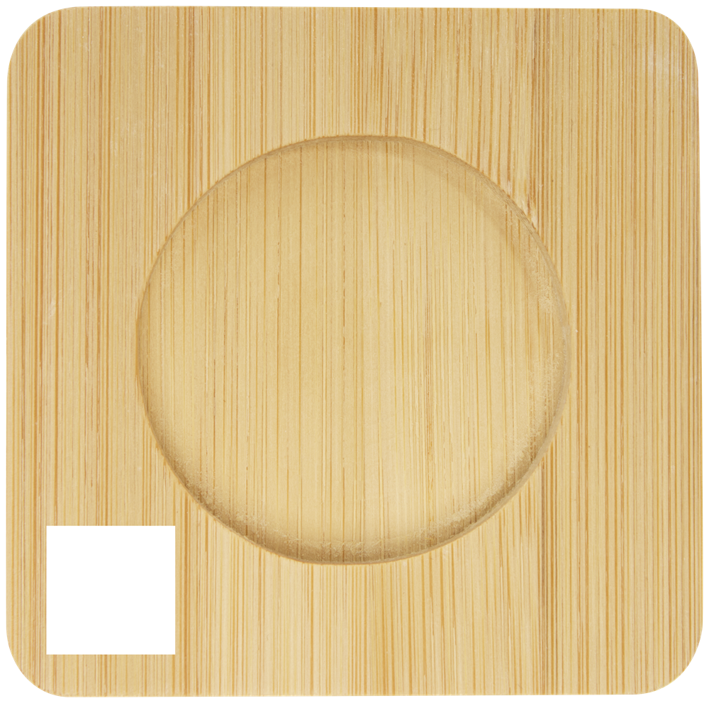 Manti 2-teiliger 100 ml doppelwandiger Glasbecher mit Bambusuntersetzer 