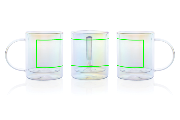 Doppelwandiger Deluxe-Becher aus galvanisiertem Glas