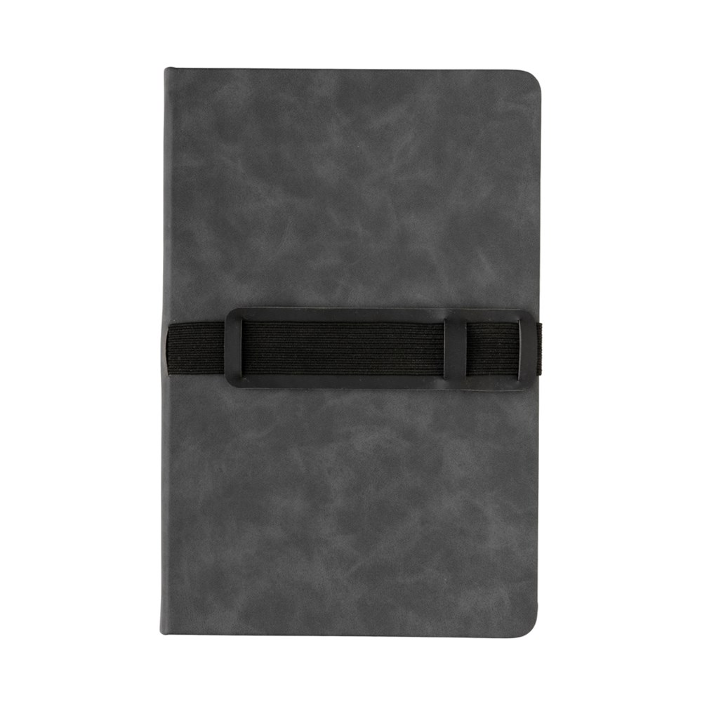 Deluxe Hardcover PU Notizbuch mit Handy- und Stiftehalter