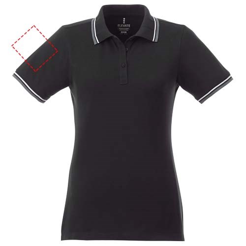 Fairfield Poloshirt mit weißem Rand für Damen
