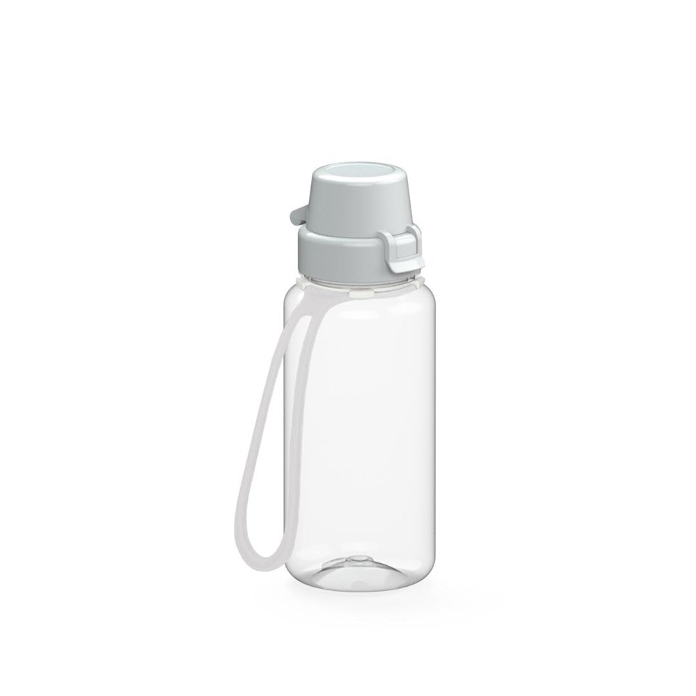 Trinkflasche "School" klar-transparent inkl. Strap 0,4 l