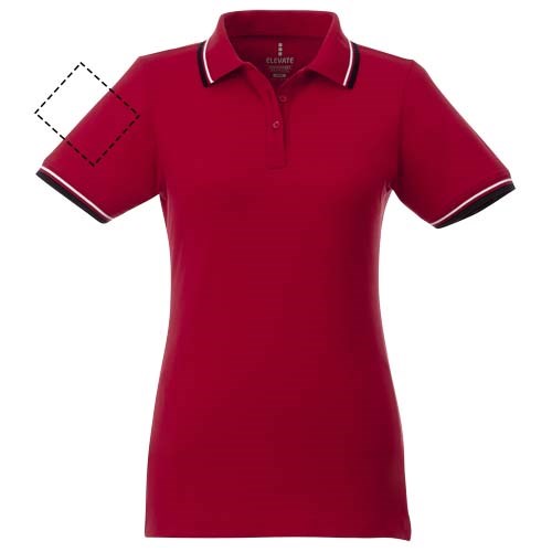 Fairfield Poloshirt mit weißem Rand für Damen