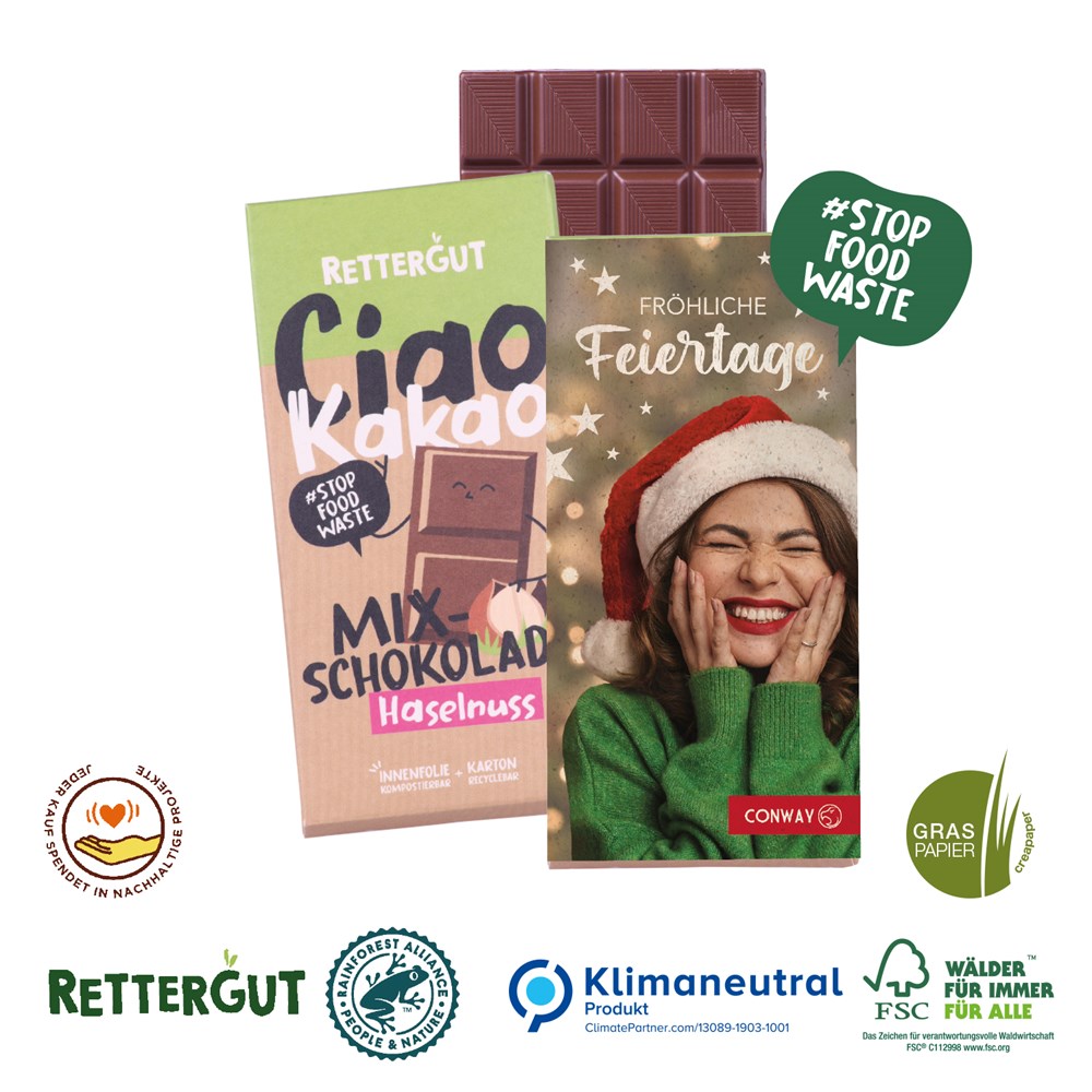 RETTERGUT Mixschokolade, 80 g, Klimaneutral, FSC®
