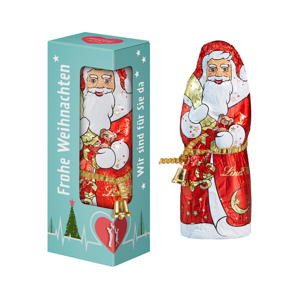 Lindt & Sprüngli Weihnachtsmann in Werbegeschenkbox