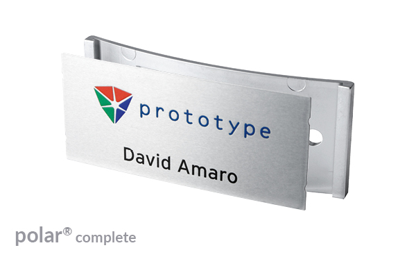 Namensschild polar® alu-complete