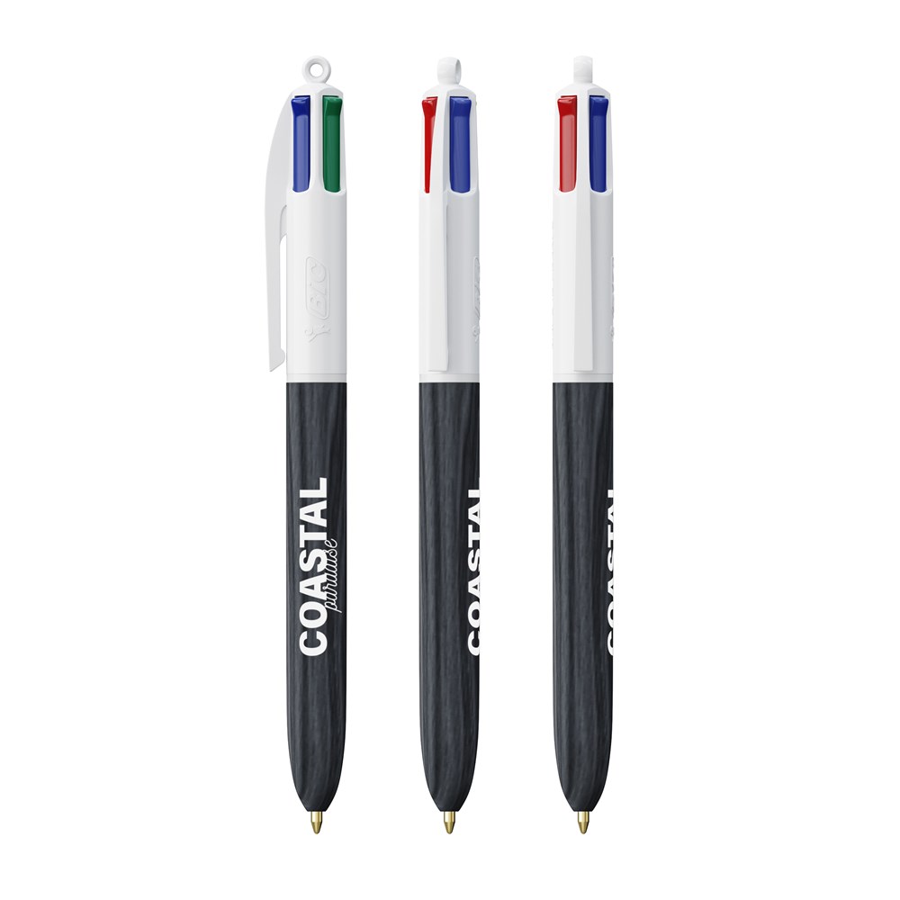 BIC® 4 Colours Wood Style with Lanyard