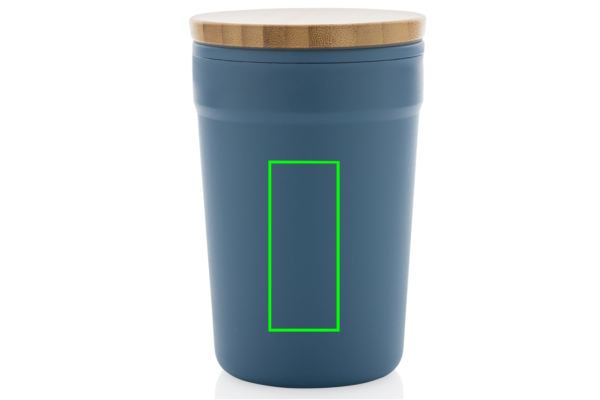 GRS rPP-Becher mit Bambusdeckel