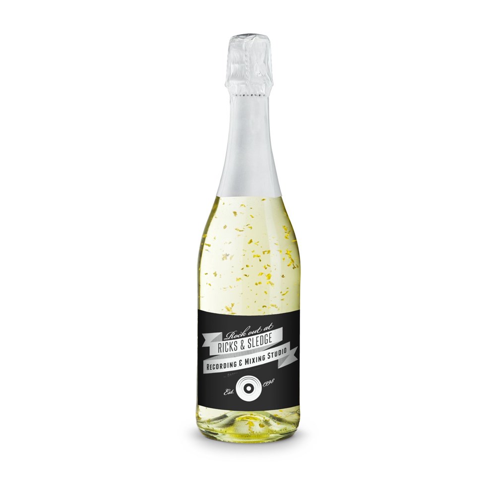 Golden Flakes – Flasche klar, 0,75 l