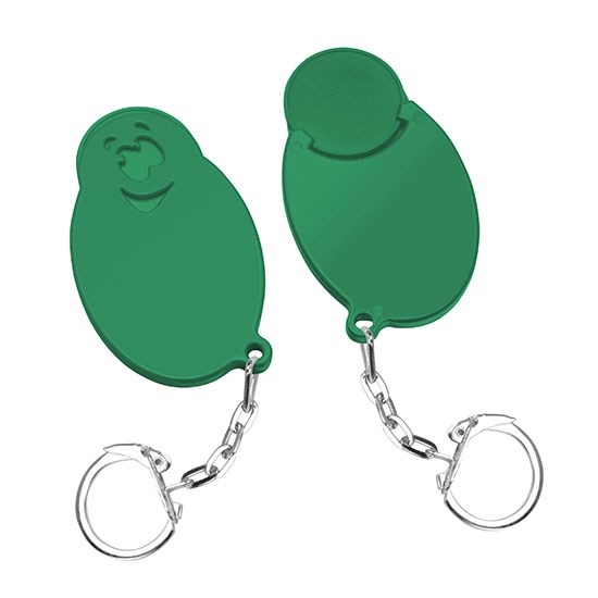 Chiphalter mit 1€-Chip "Gesicht" mit Kette