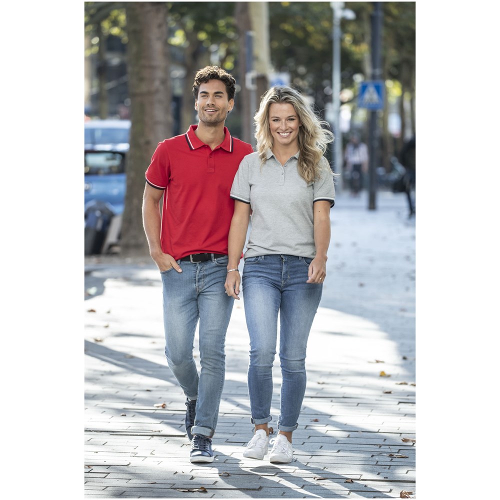 Fairfield Poloshirt mit weißem Rand für Damen