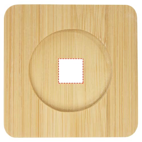 Manti 2-teiliger 100 ml doppelwandiger Glasbecher mit Bambusuntersetzer 
