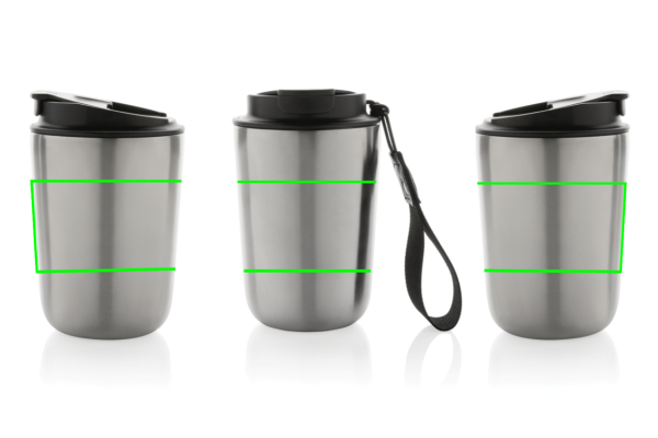 Cuppa Vakuumbecher aus RCS-Stahl mit Umhängeband