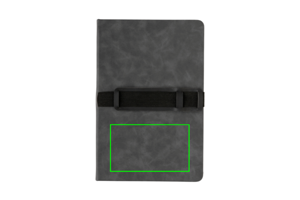 Deluxe Hardcover PU Notizbuch mit Handy- und Stiftehalter