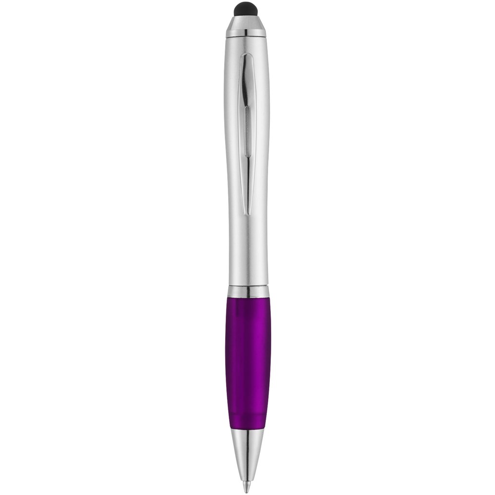 Nash Stylus Kugelschreiber silbern mit farbigem Griff