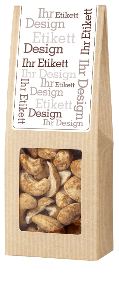 Cashewkerne geröstet mit Chili in der Faltschachtel