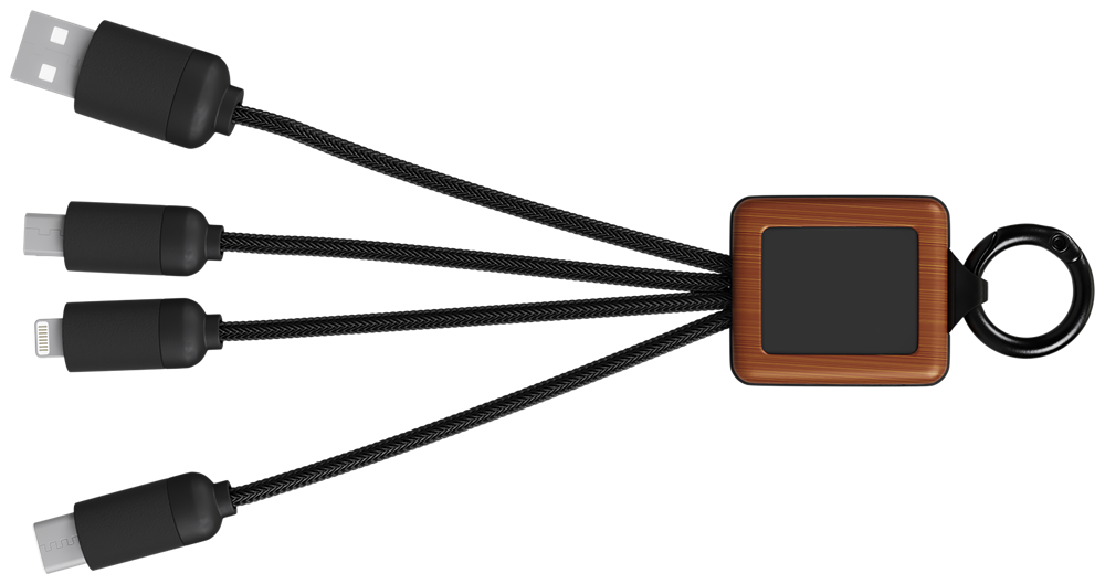 SCX.design C19 Easy to Use Kabel aus Holz mit Leuchtlogo