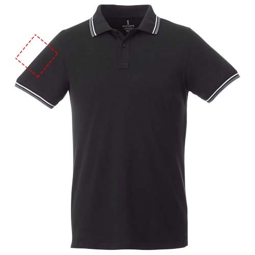 Fairfield Poloshirt mit weißem Rand für Herren