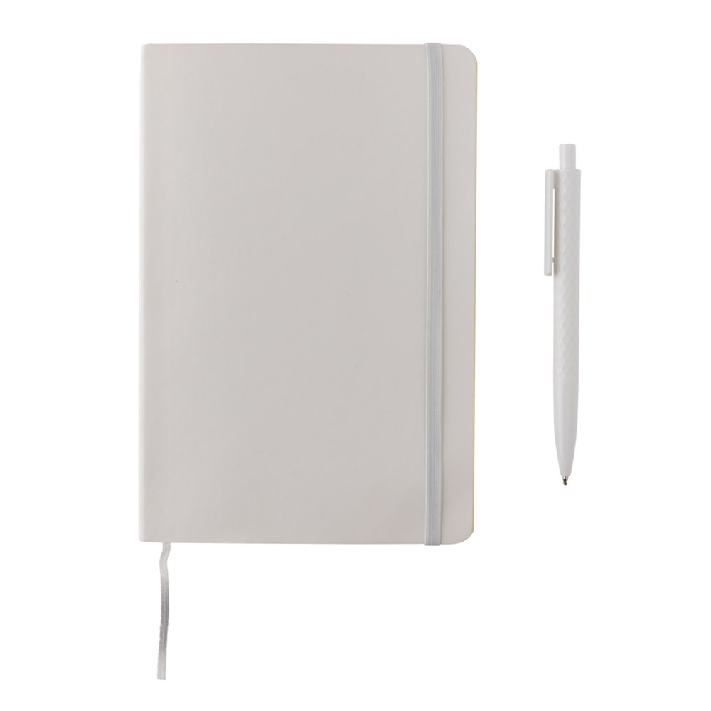 Antimikrobielles A5 Softcover Notizbuch mit X3 Stift