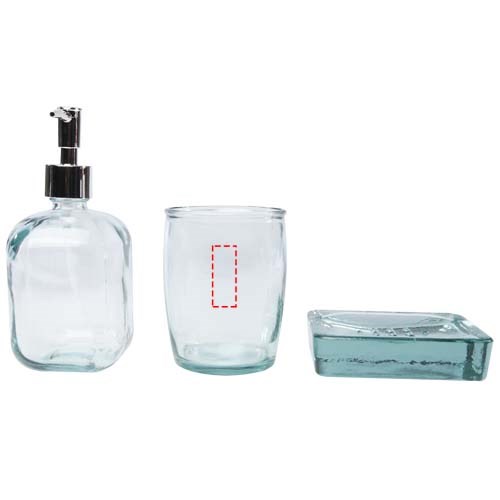 Jabony 3-teiliges Badezimmer-Set aus recyceltem Glas
