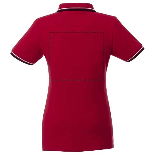 Fairfield Poloshirt mit weißem Rand für Damen