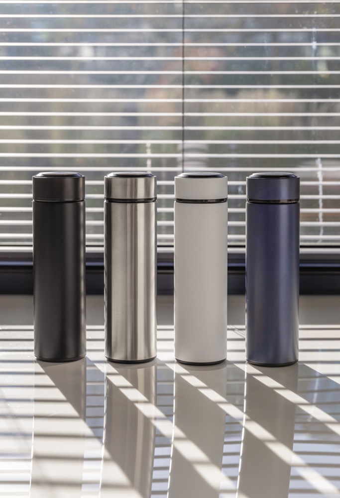 Vakuum Stainless Steel Flasche mit gebürstetem Metalldeckel