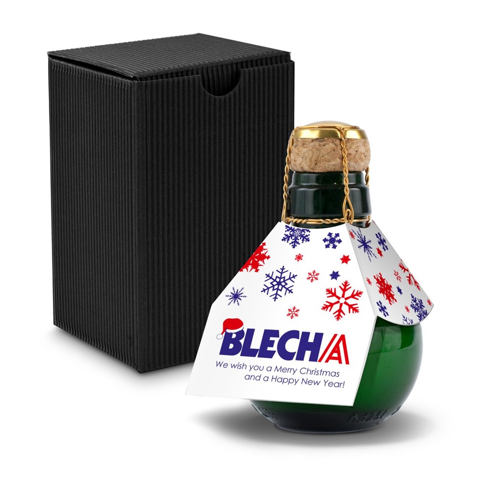 Kleinste Sektflasche der Welt! Eigendesign — Inklusive Geschenkkarton, 125 ml